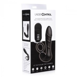 Vibrador de próstata de silicone e arnês com controlo remoto